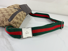GUCCI BELT BAG GG WEB DOUBLE POCKET IN MONOGRAM
