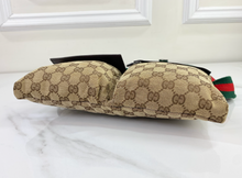 GUCCI BELT BAG GG WEB DOUBLE POCKET IN MONOGRAM