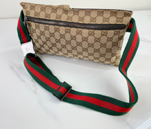 GUCCI BELT BAG GG WEB DOUBLE POCKET IN MONOGRAM