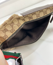 GUCCI BELT BAG GG WEB DOUBLE POCKET IN MONOGRAM