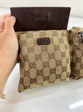 GUCCI BELT BAG GG WEB DOUBLE POCKET IN MONOGRAM
