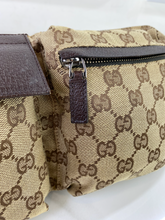 GUCCI BELT BAG GG WEB DOUBLE POCKET IN MONOGRAM
