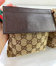 GUCCI BELT BAG GG WEB DOUBLE POCKET IN MONOGRAM