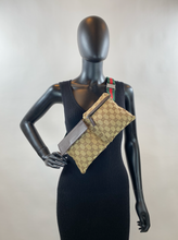GUCCI BELT BAG GG WEB DOUBLE POCKET IN MONOGRAM