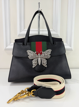 GUCCI CRYSTAL BUTTERFLY STRIPE TOP HANDLE LIMITED EDITION