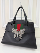 GUCCI CRYSTAL BUTTERFLY STRIPE TOP HANDLE LIMITED EDITION