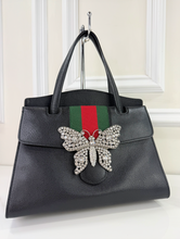 GUCCI CRYSTAL BUTTERFLY STRIPE TOP HANDLE LIMITED EDITION