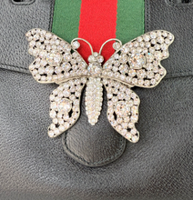 GUCCI CRYSTAL BUTTERFLY STRIPE TOP HANDLE LIMITED EDITION