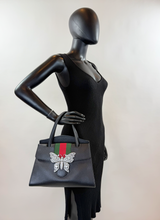 GUCCI CRYSTAL BUTTERFLY STRIPE TOP HANDLE LIMITED EDITION