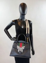 GUCCI CRYSTAL BUTTERFLY STRIPE TOP HANDLE LIMITED EDITION