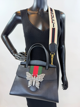 GUCCI CRYSTAL BUTTERFLY STRIPE TOP HANDLE LIMITED EDITION