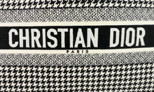 DIOR HOUNDSTOOTH EMBROIDERED MEDIUM BOOK TOTE