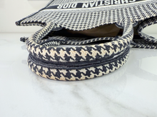 DIOR HOUNDSTOOTH EMBROIDERED MEDIUM BOOK TOTE