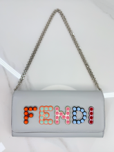 FENDI VITELLO STUDDED LIBERTY FUN FAIR WALLET ON CHAIN