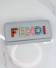 FENDI VITELLO STUDDED LIBERTY FUN FAIR WALLET ON CHAIN