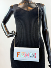 FENDI VITELLO STUDDED LIBERTY FUN FAIR WALLET ON CHAIN