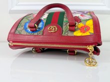 GUCCI OPHIDIA GG FLORA WEB SMALL TOP HANDLE TOTE