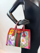 GUCCI OPHIDIA GG FLORA WEB SMALL TOP HANDLE TOTE