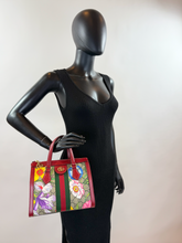 GUCCI OPHIDIA GG FLORA WEB SMALL TOP HANDLE TOTE