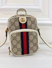 GUCCI OPHIDIA MINI DOUBLE ZIP MESSENGER (MYSTIC WHITE)