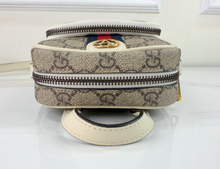 GUCCI OPHIDIA MINI DOUBLE ZIP MESSENGER (MYSTIC WHITE)