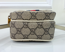 GUCCI OPHIDIA MINI DOUBLE ZIP MESSENGER (MYSTIC WHITE)