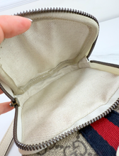 GUCCI OPHIDIA MINI DOUBLE ZIP MESSENGER (MYSTIC WHITE)