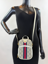 GUCCI OPHIDIA MINI DOUBLE ZIP MESSENGER (MYSTIC WHITE)