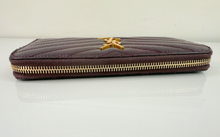 YSL ZIP AROUND WALLET BORDEAUX