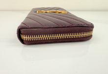 YSL ZIP AROUND WALLET BORDEAUX