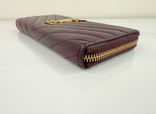 YSL ZIP AROUND WALLET BORDEAUX