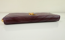 YSL ZIP AROUND WALLET BORDEAUX