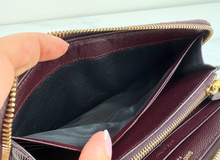 YSL ZIP AROUND WALLET BORDEAUX