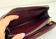 YSL ZIP AROUND WALLET BORDEAUX