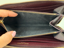 YSL ZIP AROUND WALLET BORDEAUX