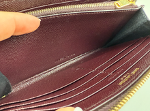YSL ZIP AROUND WALLET BORDEAUX