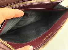 YSL ZIP AROUND WALLET BORDEAUX