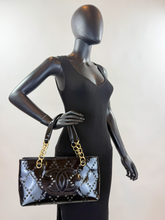 CHANEL PATENT PERFORATED CC SHOPPING TOTE + POUCH