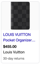 LOUIS VUITTON WALLET GRAPHITE POCKET ORGANIZER