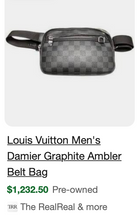 LOUIS VUITTON AMBLER DE GRAPHITE BELT BAG (UNISEX)