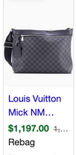 LOUIS VUITTON MICK PM NM DAMIER GRAPHITE