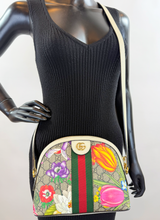 GUCCI OPHIDIA GG FLORA DOME CROSSBODY