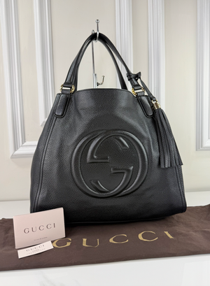 GUCCI SOHO TOTE MEDIUM IN BLACK