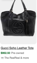 GUCCI SOHO TOTE MEDIUM IN BLACK