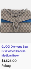 GUCCI DIONYSUS MEDIUM SHOULDER BAG ROYAL BLUE