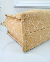 GUCCI OPHIDIA GG DENIM SHOPPER TOTE