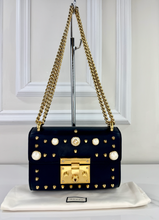 GUCCI SMALL PEARL PADLOCK BAG IN BLACK