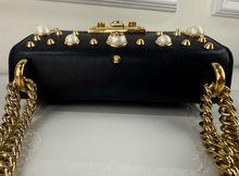 GUCCI SMALL PEARL PADLOCK BAG IN BLACK