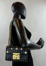 GUCCI SMALL PEARL PADLOCK BAG IN BLACK
