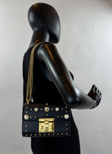 GUCCI SMALL PEARL PADLOCK BAG IN BLACK